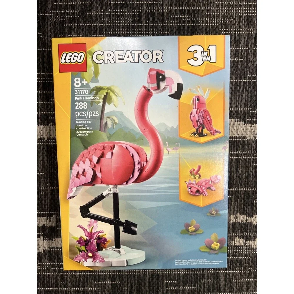 Sealed LEGO Creator 31170; Pink Flamingo bird birder new set gift 3 in one fish